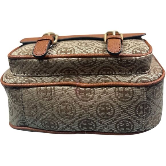 Designer Brown Tan Buckle Crossbody Bag - Picture 8 of 10